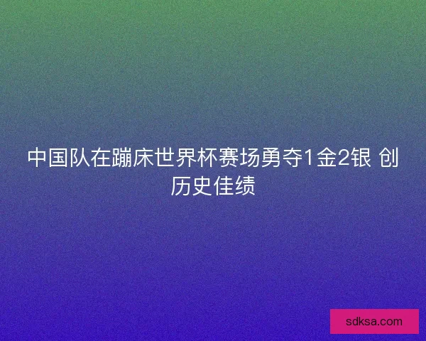中国队在蹦床世界杯赛场勇夺1金2银 创历史佳绩